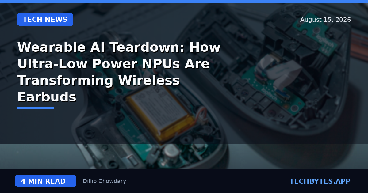 Wearable AI Teardown: How Ultra-Low Power NPUs Are Transforming Wireless Earbuds