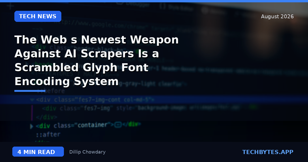 The Web's Newest Weapon Against AI Scrapers Is a Scrambled Glyph Font Encoding System