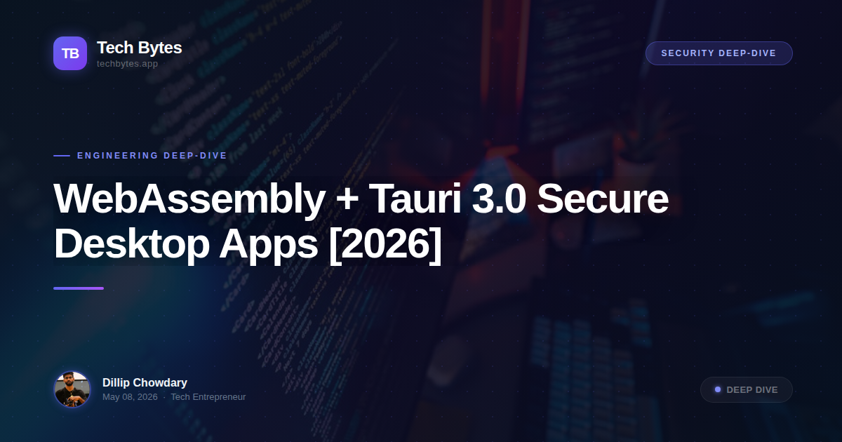 WebAssembly + Tauri 3.0 Secure Desktop Apps [2026]