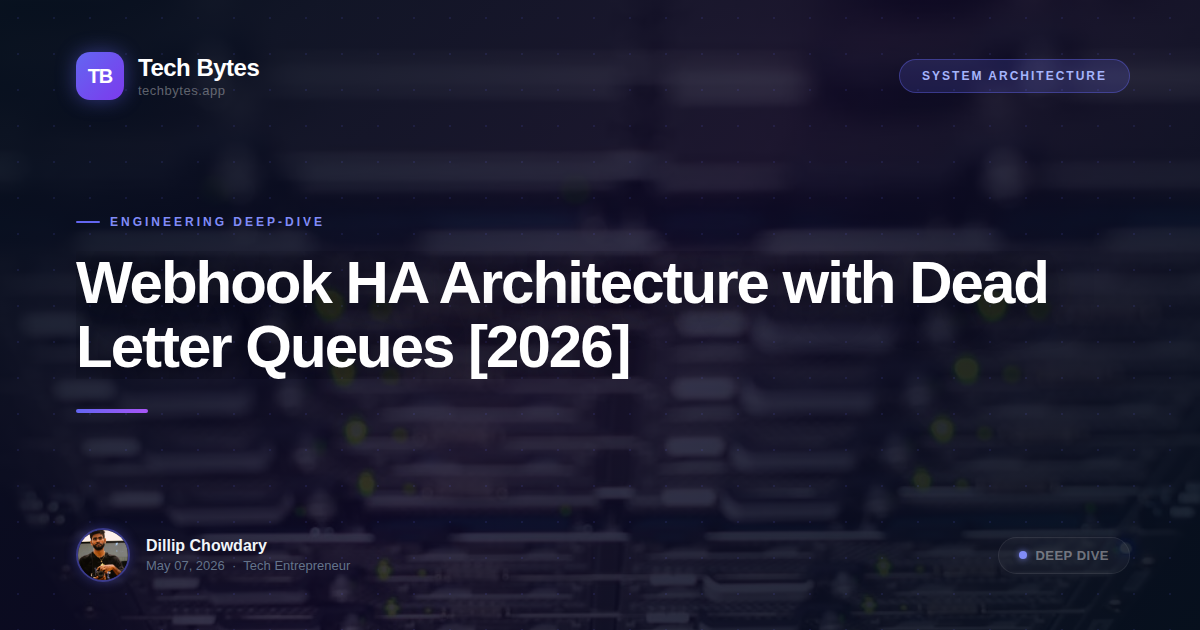 Webhook HA Architecture with Dead Letter Queues [2026]