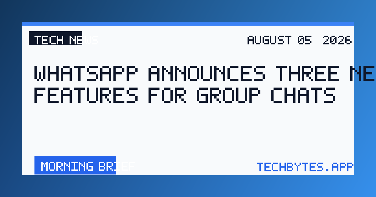 WhatsApp announces three new features for group chats