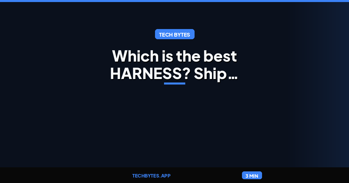 Which is the best HARNESS? Ship benchmark with codex, jcode, pi