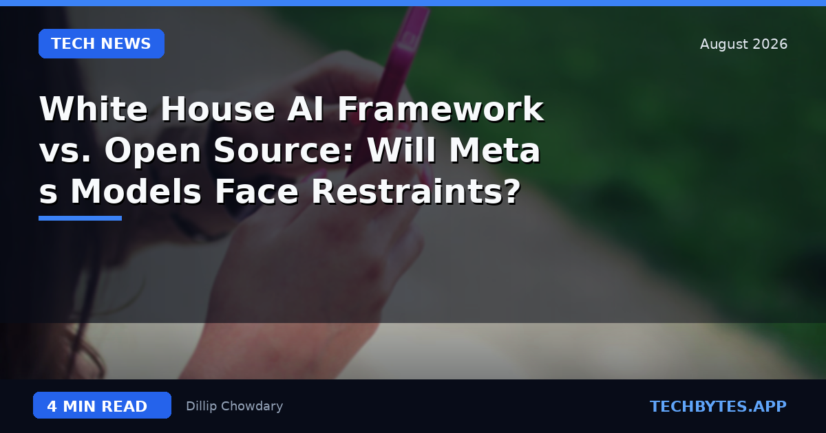 White House AI Framework vs. Open Source: Will Meta's Models Face Restraints?