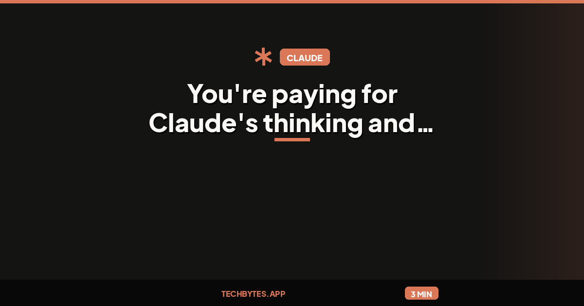 You're paying for Claude's thinking and you're not getting it