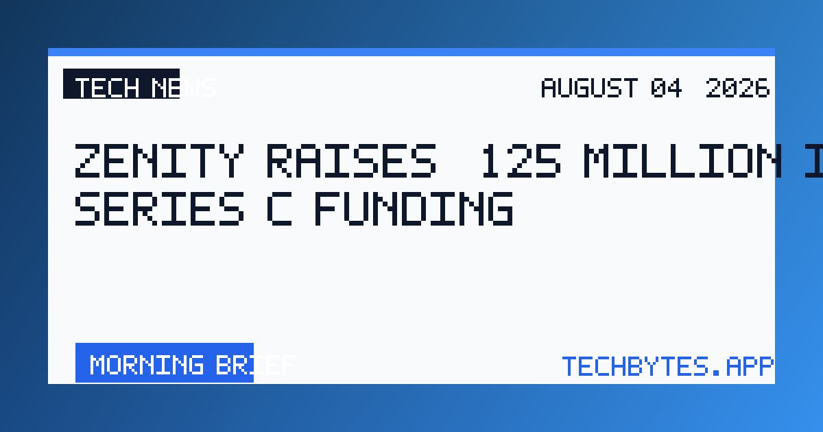 Zenity Raises $125 Million in Series C Funding