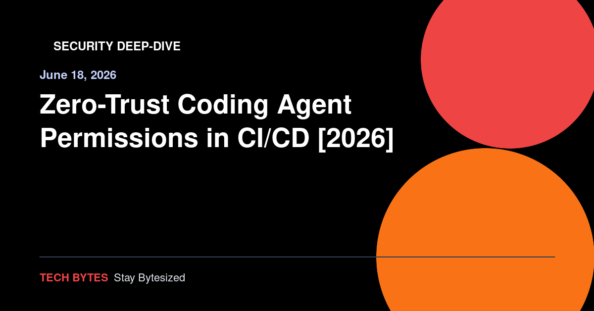 Zero-Trust Coding Agent Permissions in CI/CD [2026]