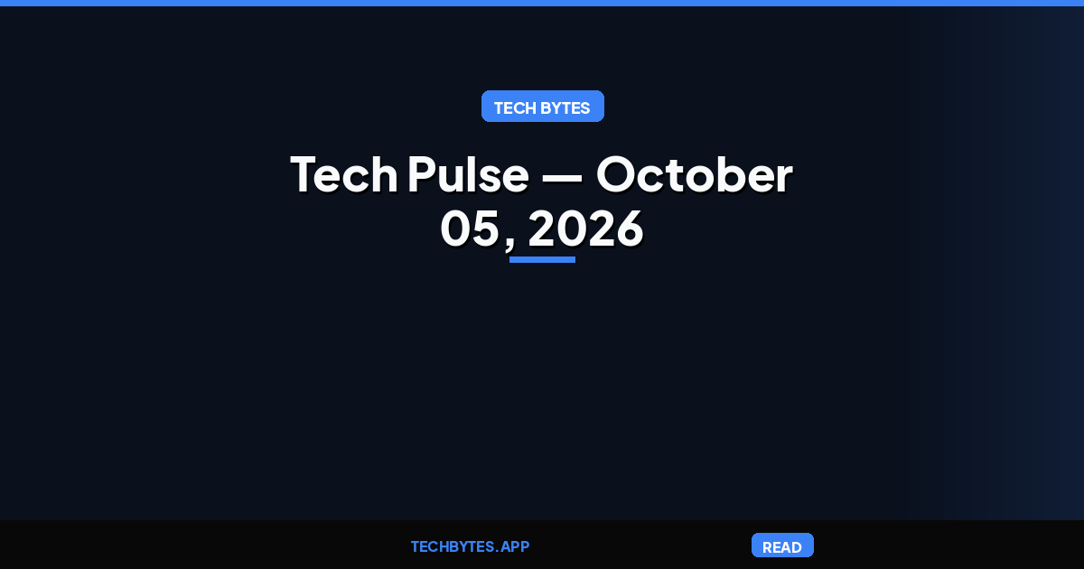 Today's Tech Pulse