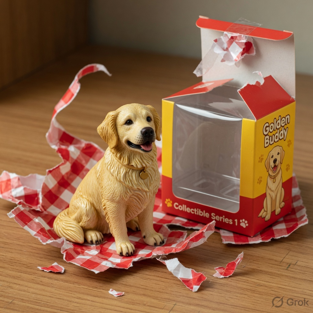 Pet figurine, just-unboxed Nano Banana example