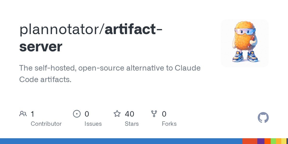Artifact Server: open-source Claude Artifacts alternative