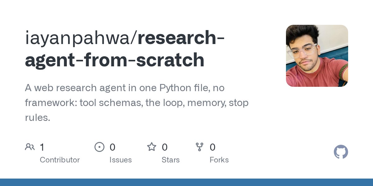 Build your first AI agent from scratch in Python: a web research agent