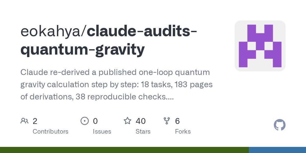 Claude Audits Quantum Gravity news update