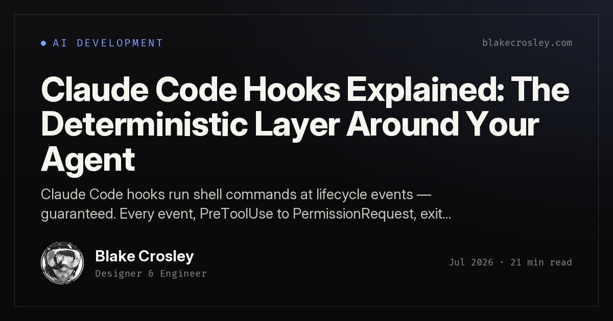 Claude Code Hooks Explained: The Deterministic Layer Around Your Agent