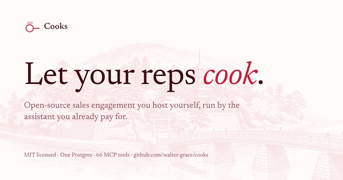 Cooks – open-source sales engagement (sequences, parallel dialer, MCP)