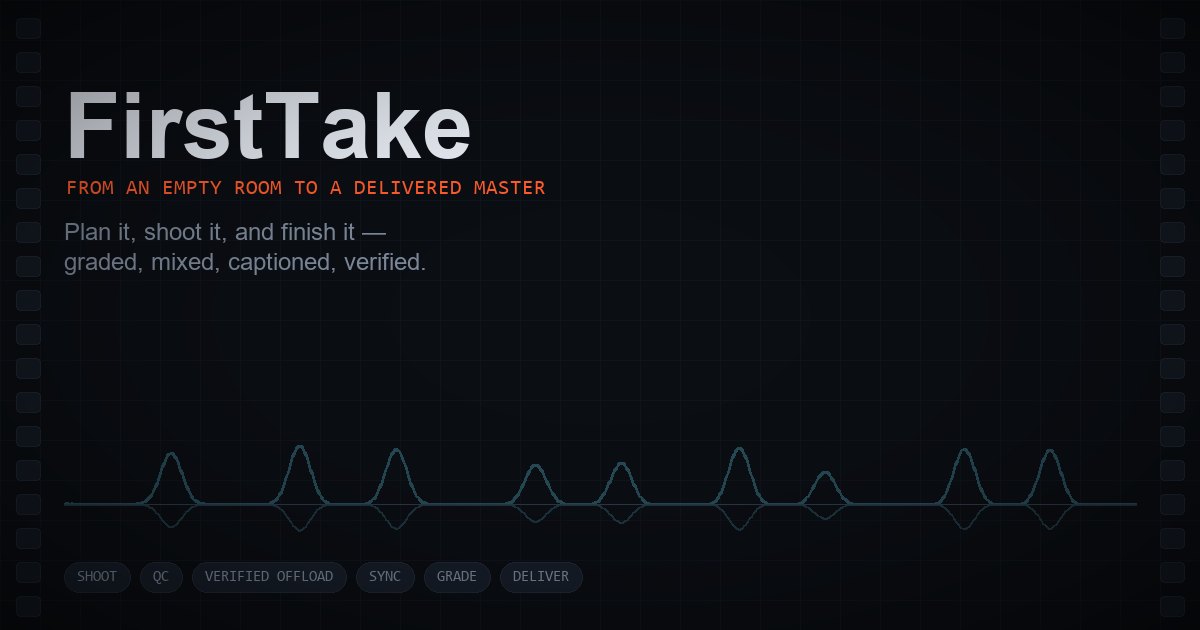 FirstTake – an open-source Claude Code skill for video shoots, offload