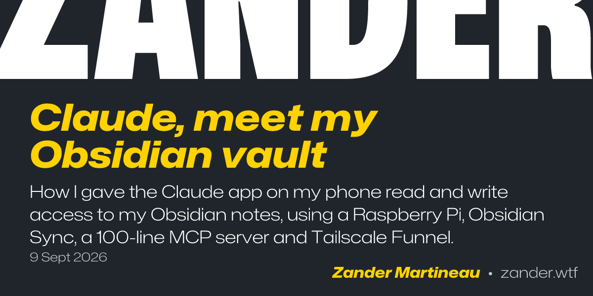Giving the Claude app read/write access to my Obsidian vault