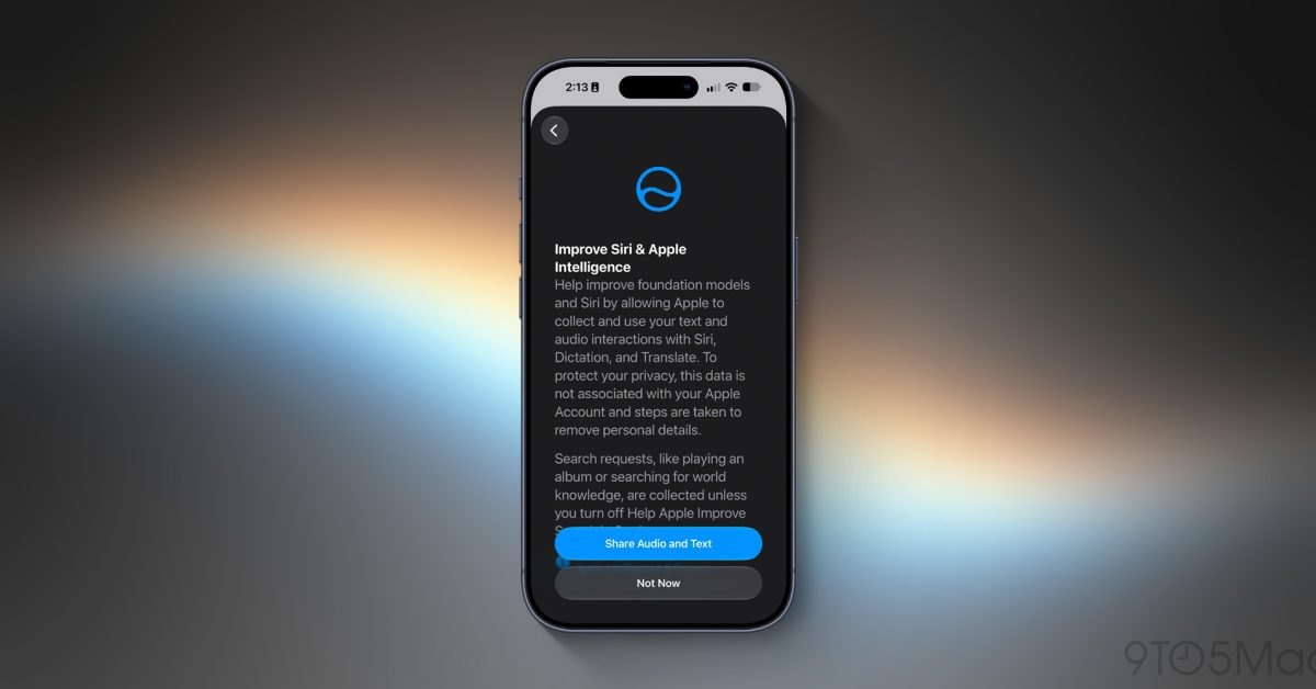 iOS 27 adds new opt-in setting for sharing data to improve Apple’s