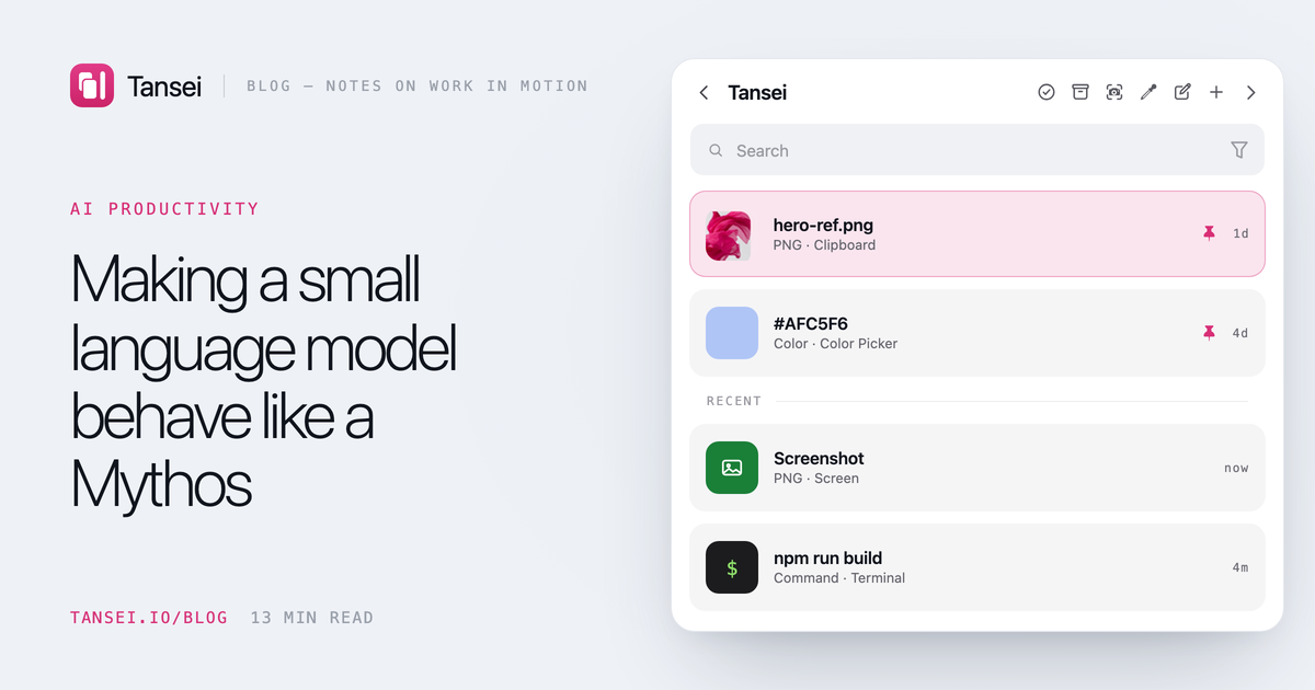 Making a small language model behave like a Mythos