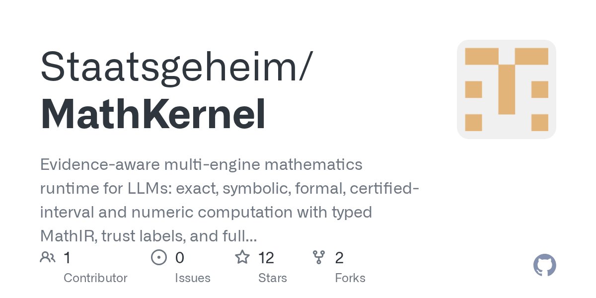 MathKernel: An evidence-aware multi-engine mathematics kernel and MCP