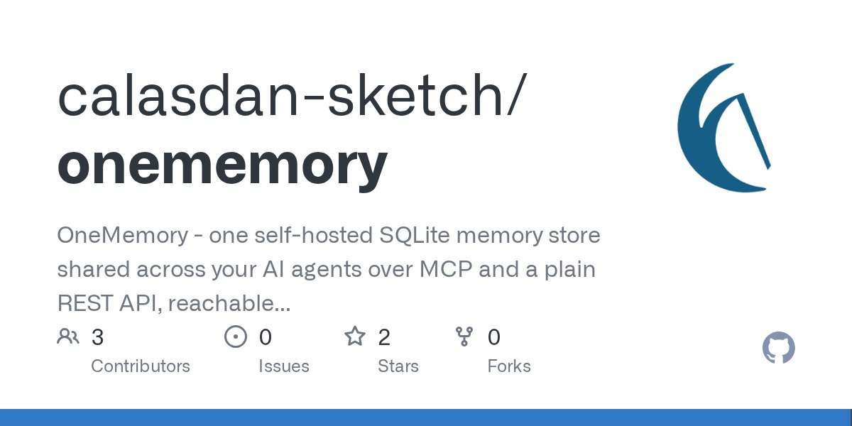OneMemory – self-hosted shared memory for AI agents over MCP