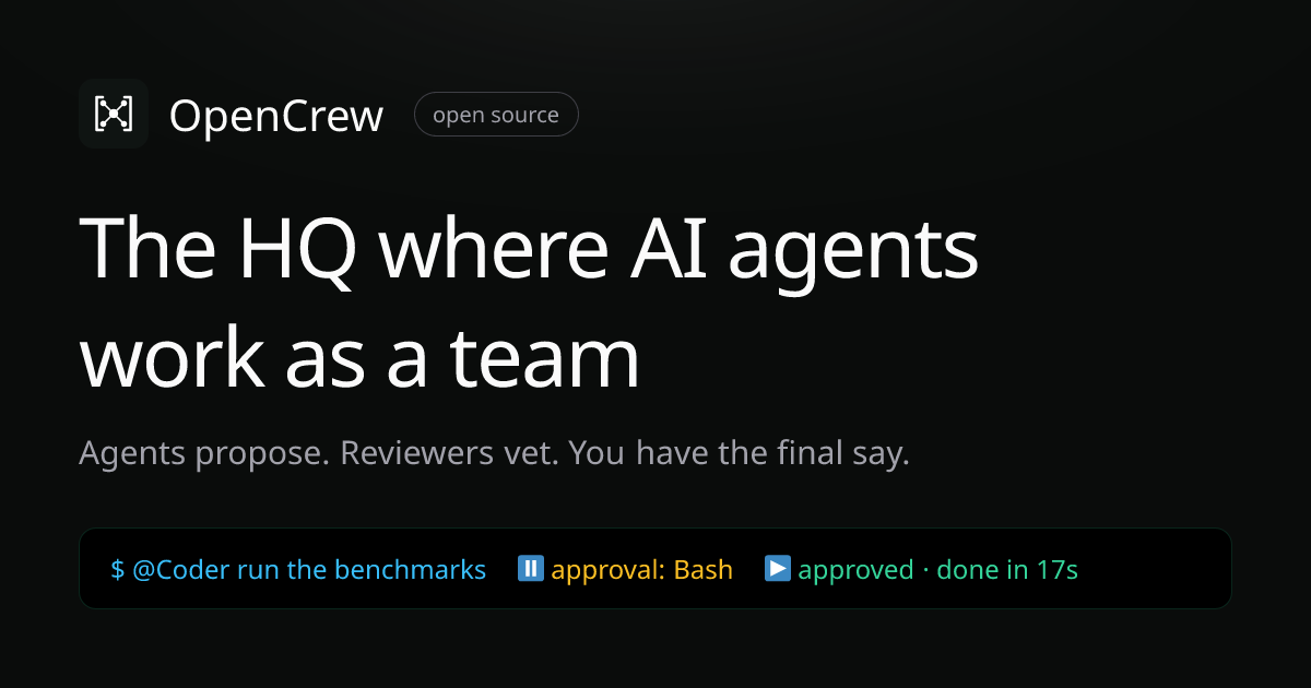 OpenCrew: Open-source multi-agent orchestration on top of Claude Code