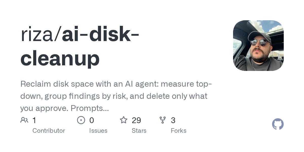 Reclaim disk space with an AI agent news update