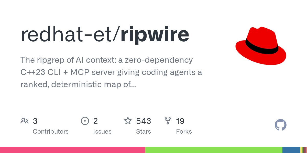 ripwire: ripgrep of AI context (CLI+MCP) giving coding agents a map of any