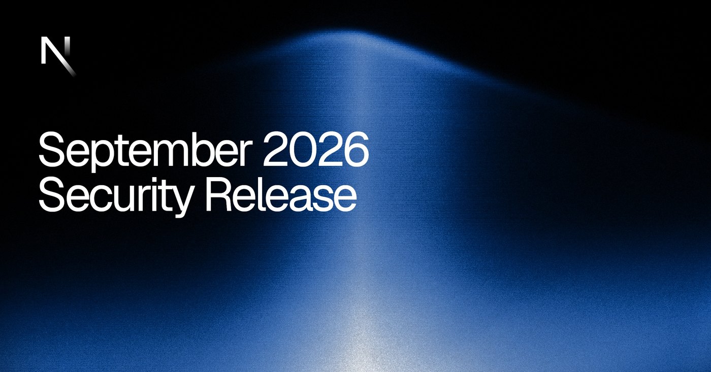 September 2026 Security Release: The September 2026 security release