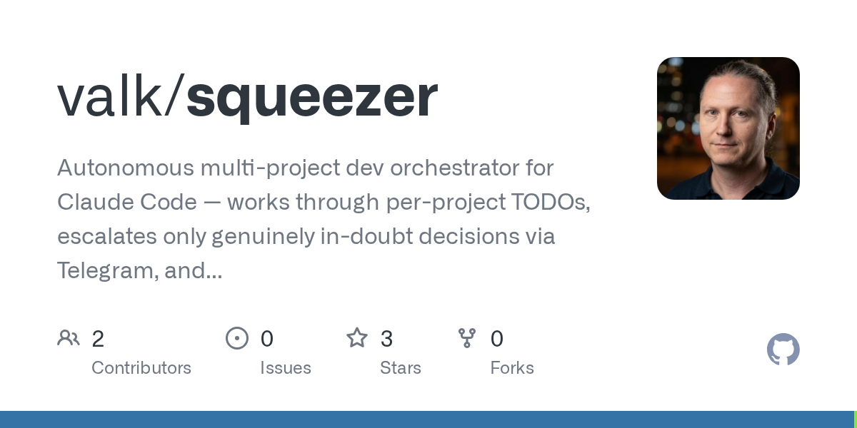 Squeezer – Use your idle Claude plan window to work through TODOs overnight
