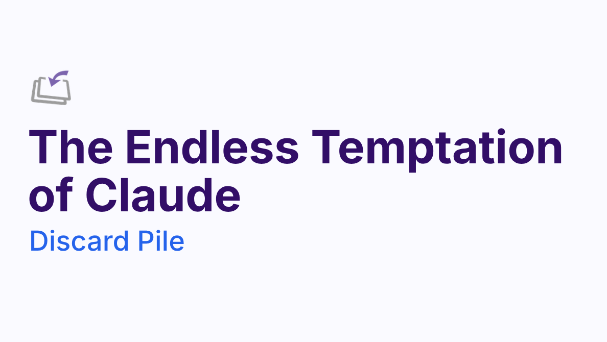 The Endless Temptation of Claude: Points: 1 # Comments: 0