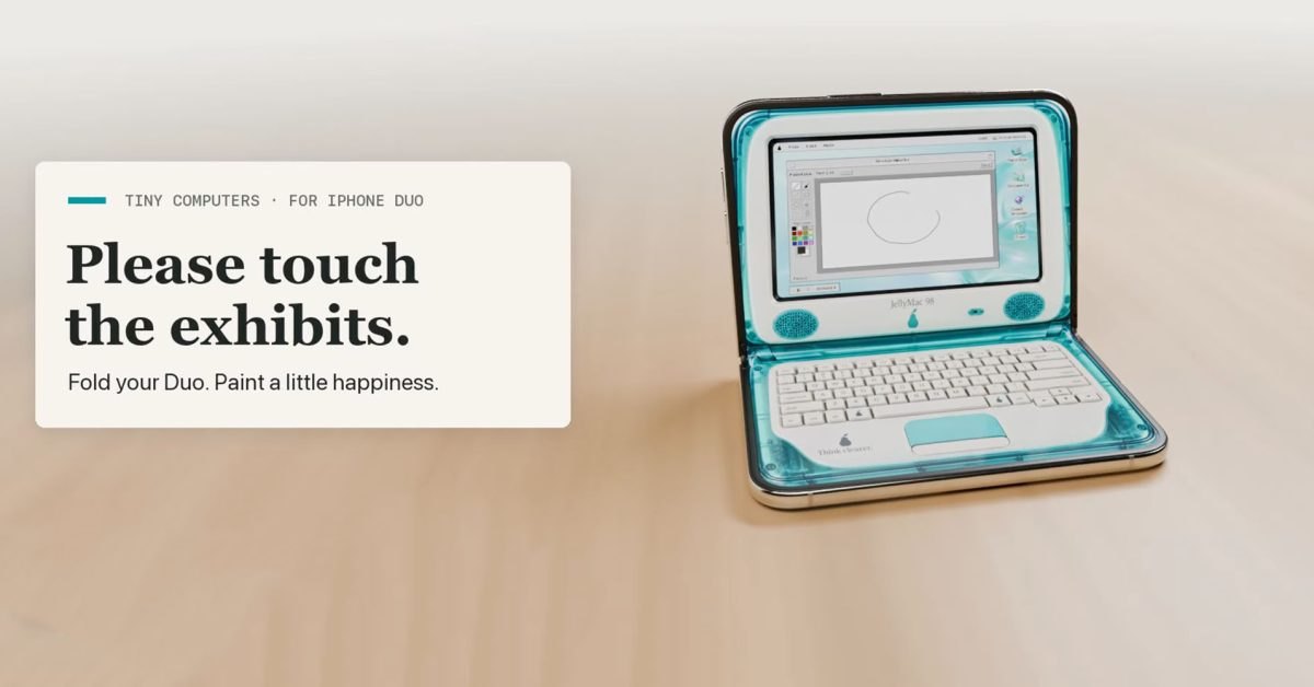 This super cute app turns your iPhone Duo into tiny vintage Macs