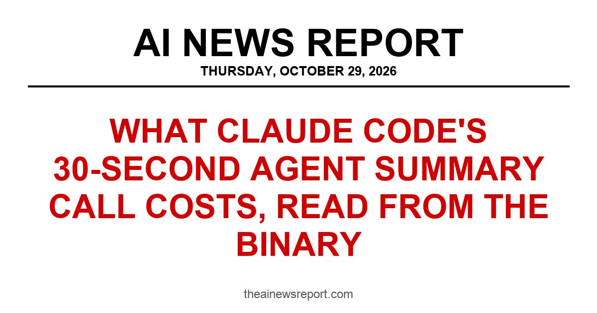 What Claude Code's 30-second agent summary call costs, read from the binary