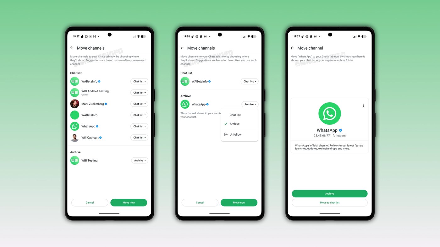 WhatsApp is refining the channel migration tool on Android