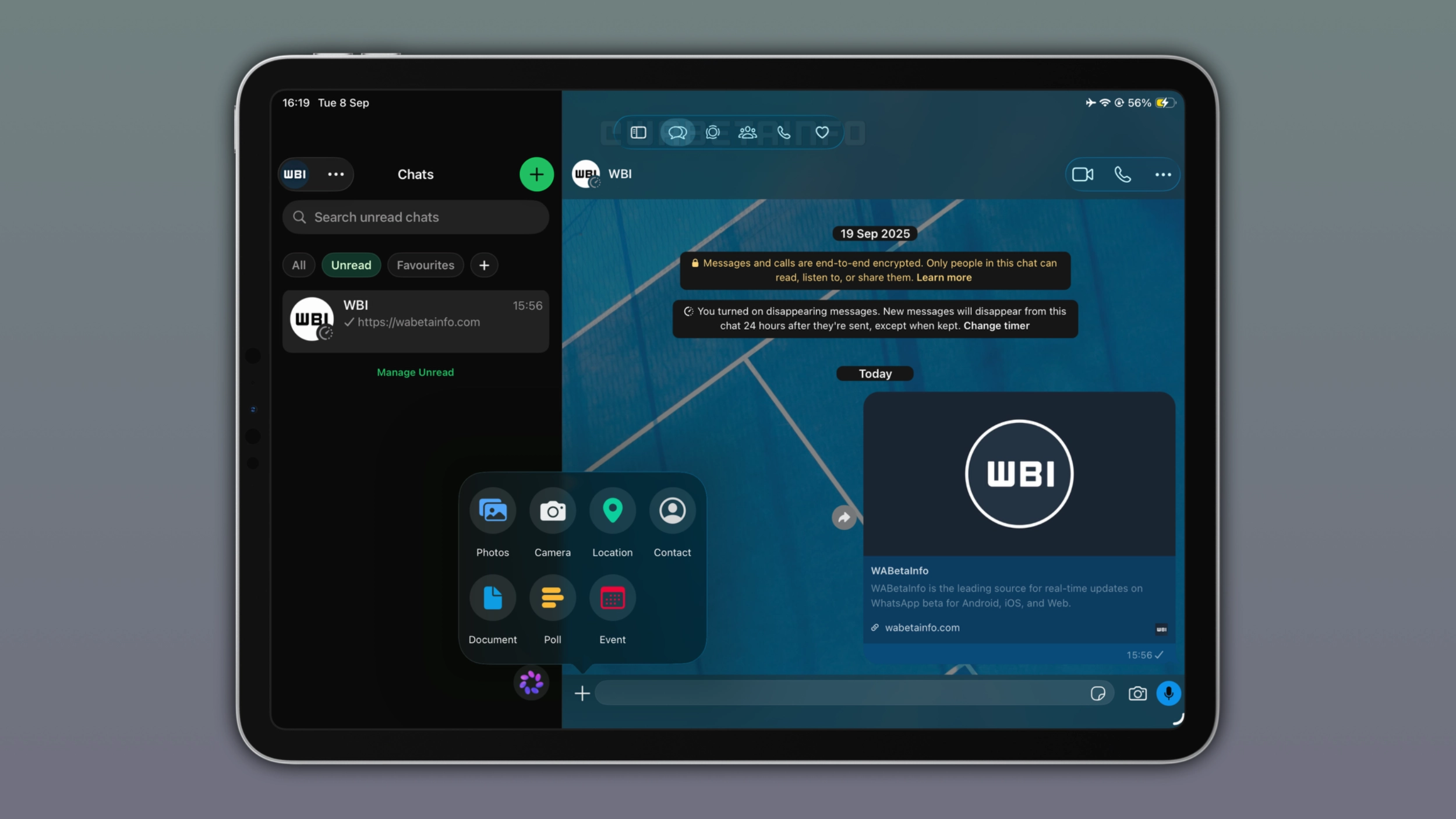 WhatsApp launches a Mac-style navigation sidebar for iPad