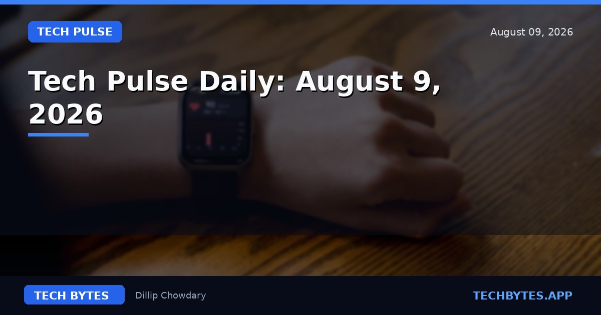 Tech Pulse Daily August 9 2026 Hero