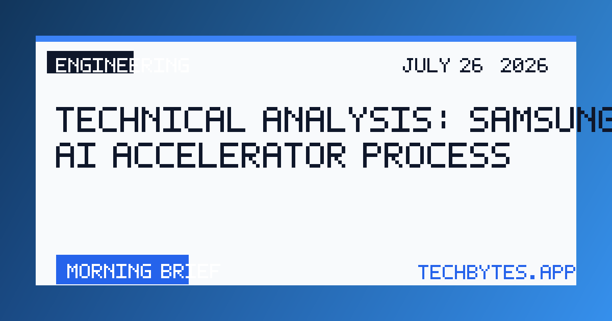 Technical Analysis: Samsung's 2nm AI Accelerator Process